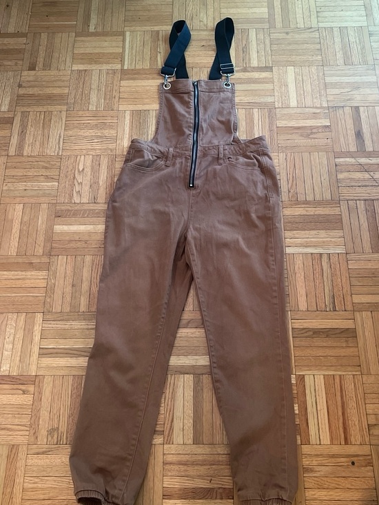 wild fable Pants - wild fable Brown Bib Jumpsuit with Black Straps